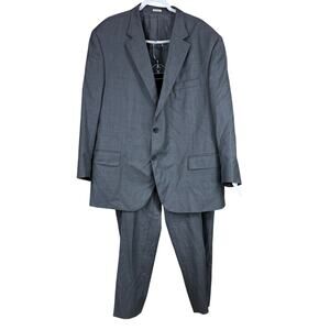 Peter Millar Flynn Classic Fit Wool Suit Gray Men's Size 50R 44W NEW With FLAWED